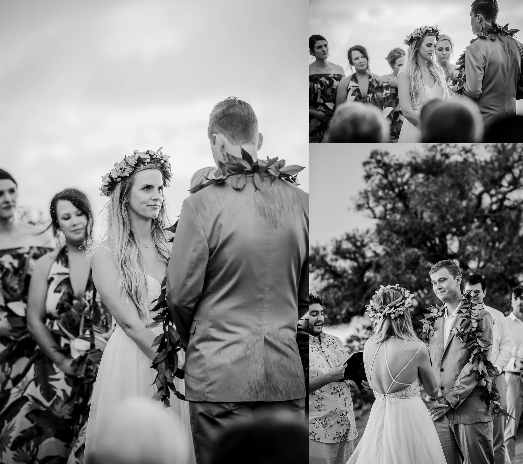 sweet moment during a wedding ceremony in hawaii