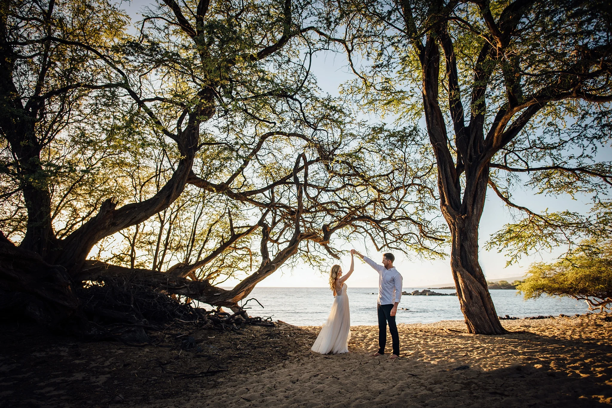 first dance on wedding day during hawaii wedding
