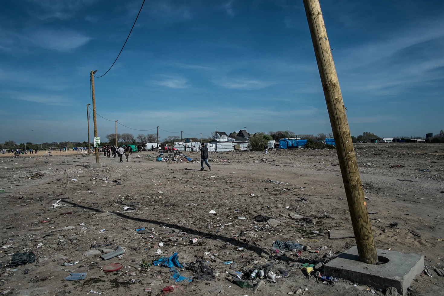 The south part of the jungle which was evacuated by bulldozers, the path still goes to the St. Michael´s church (the first church built in the Calais Jungle during the summer of 2015). It was the only place in the south part that the authority did not remove.