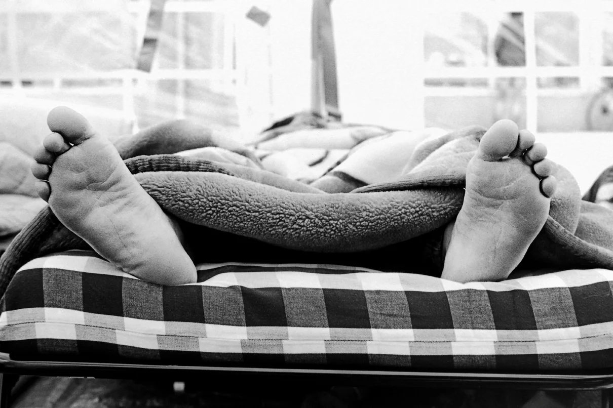 Too weak to get up or speak after three weeks of no food intake. 