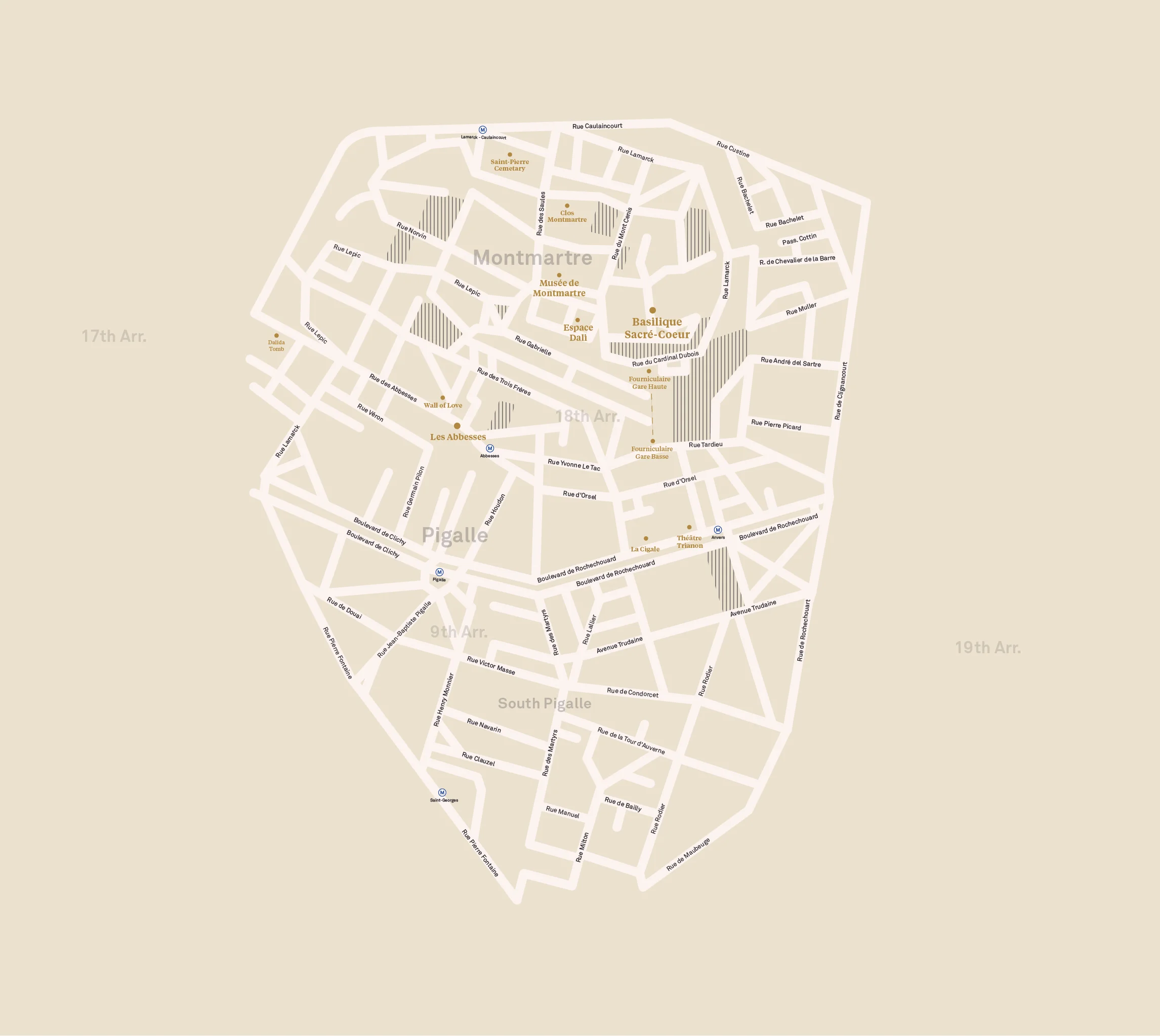 Paris neighbourhood newsletter map