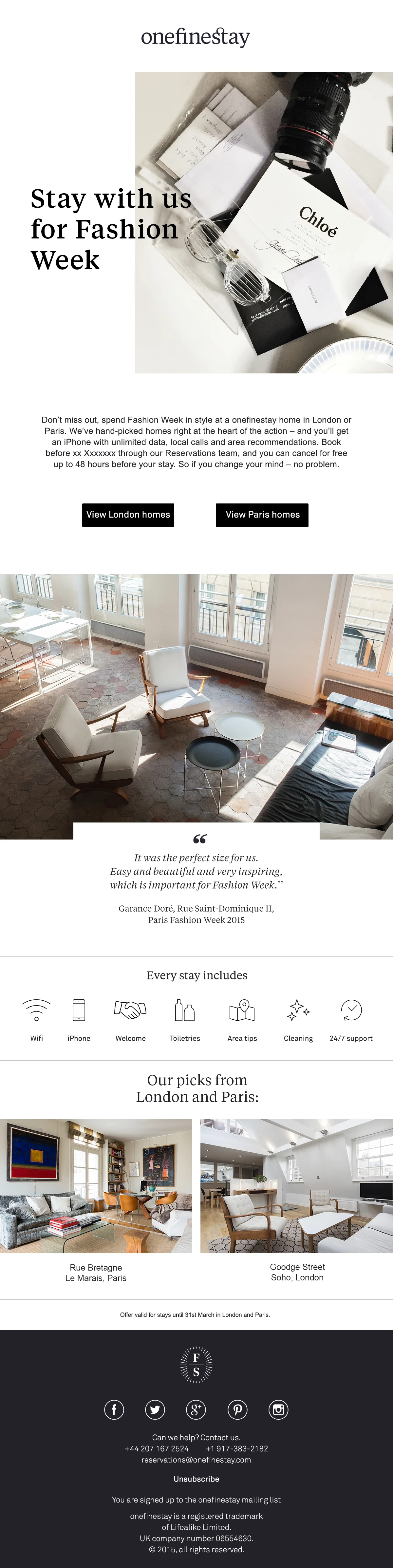 Paris Fashion Week newsletter