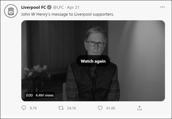 So, good on him for that. This is in contrast to how *ahem* another club handled their withdrawal comms. And it’s not just me who thinks so.