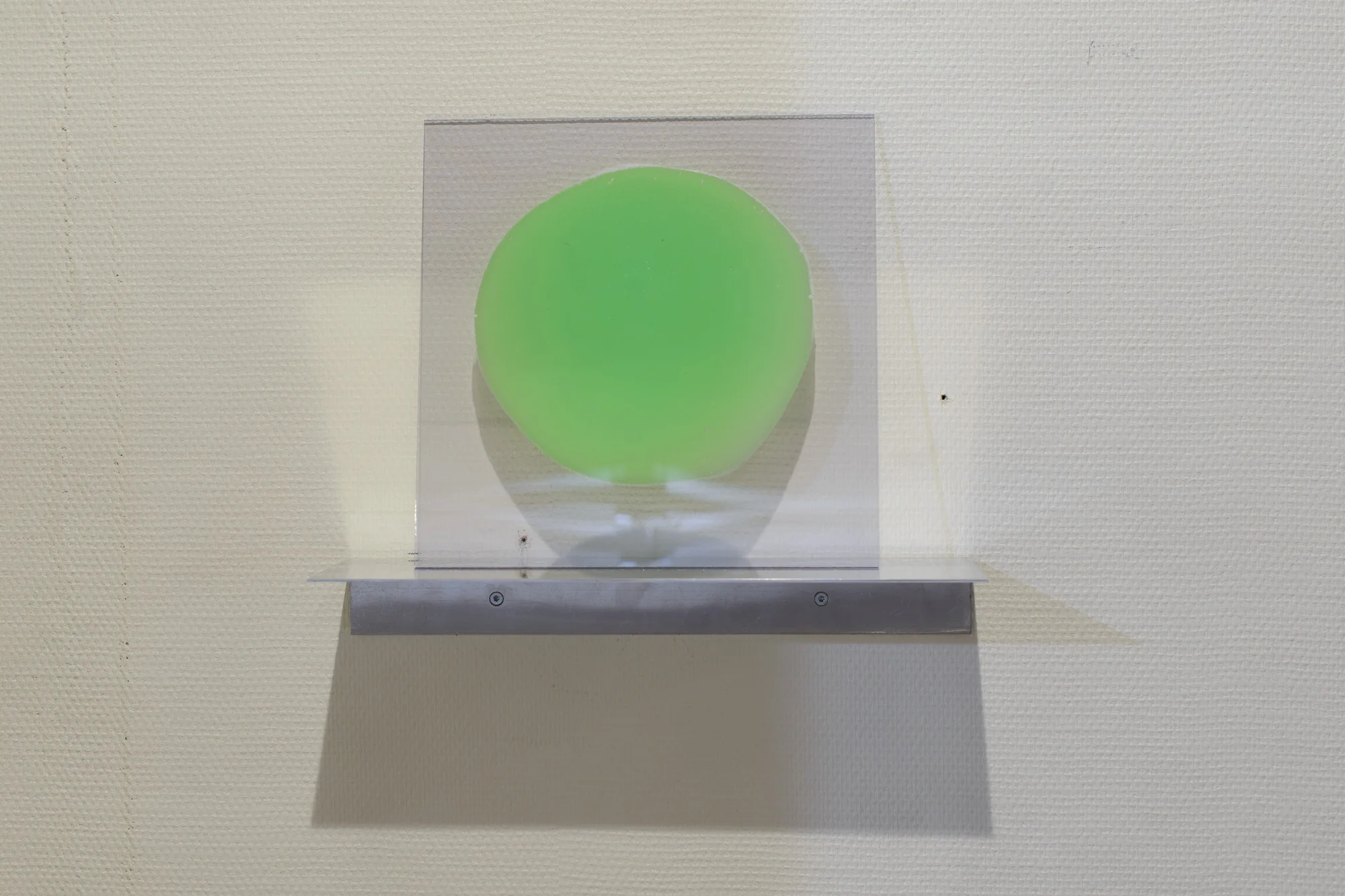   Spoonful a day Green   Aluminium, plexiglass and vaselin with pigment  42cm x 30cm x 30cm    