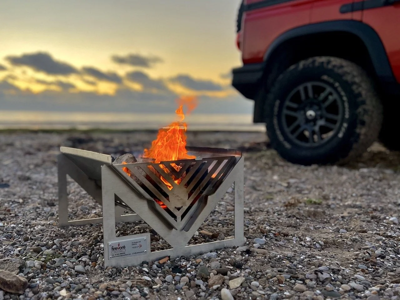 FireCamper Fire Pit and BBQ from Fire Brand Green Heat