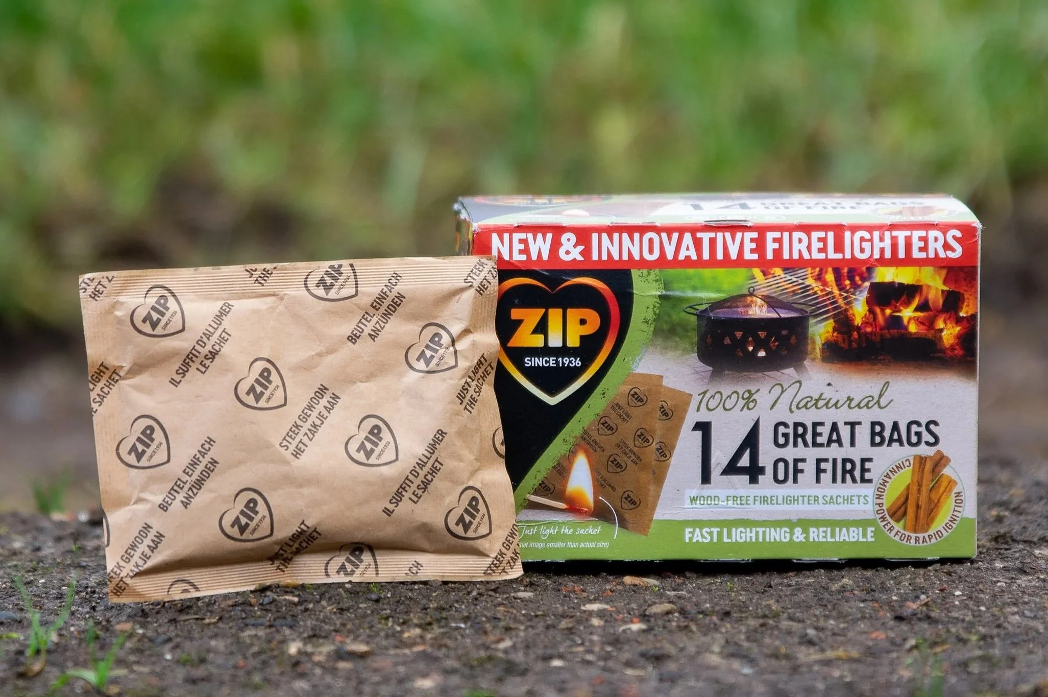 Zip Great Bags of Fire Wood-Free Firelighters