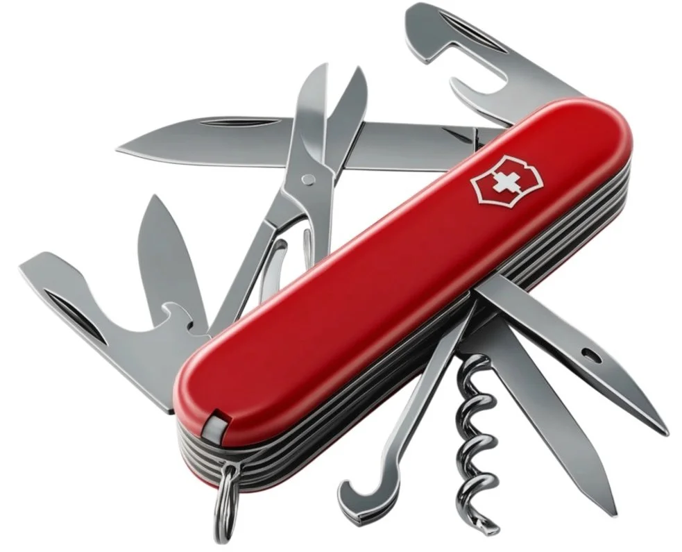 An opened Swiss Army Knife