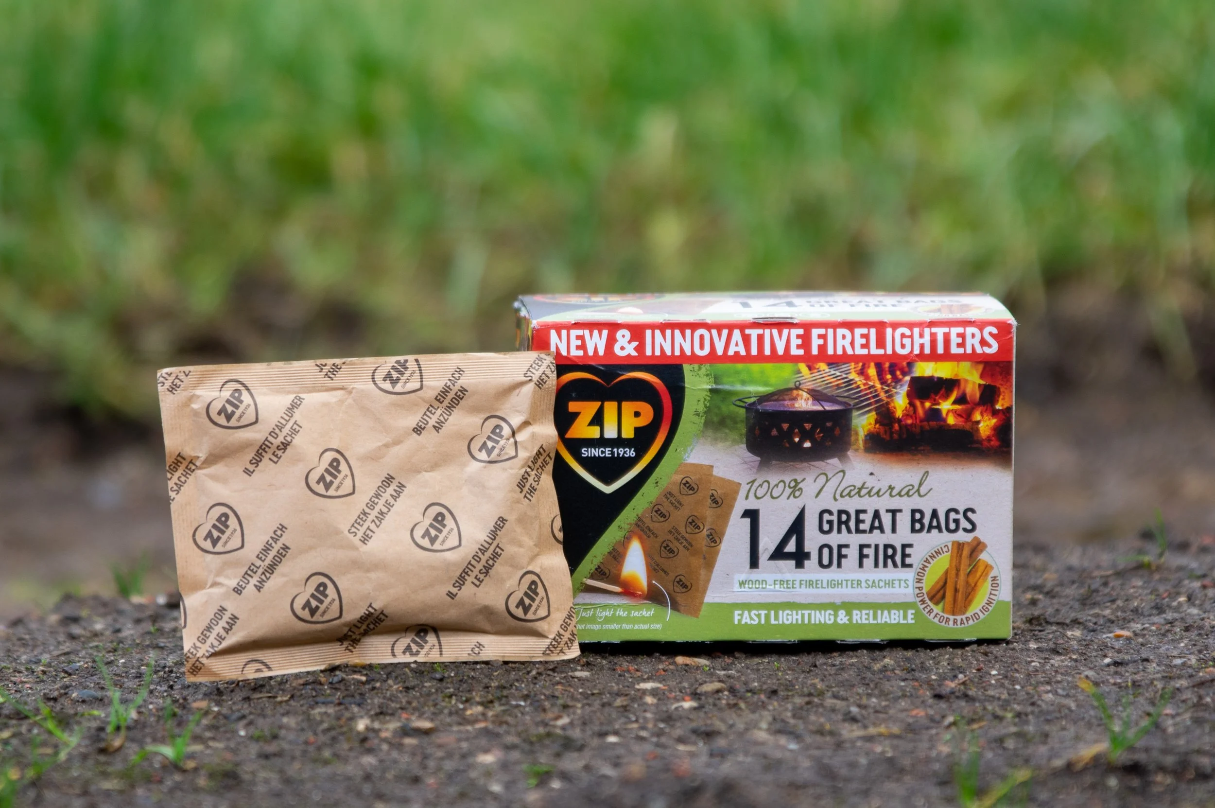 Zip Great Bags of Fire Wood-Free Firelighters