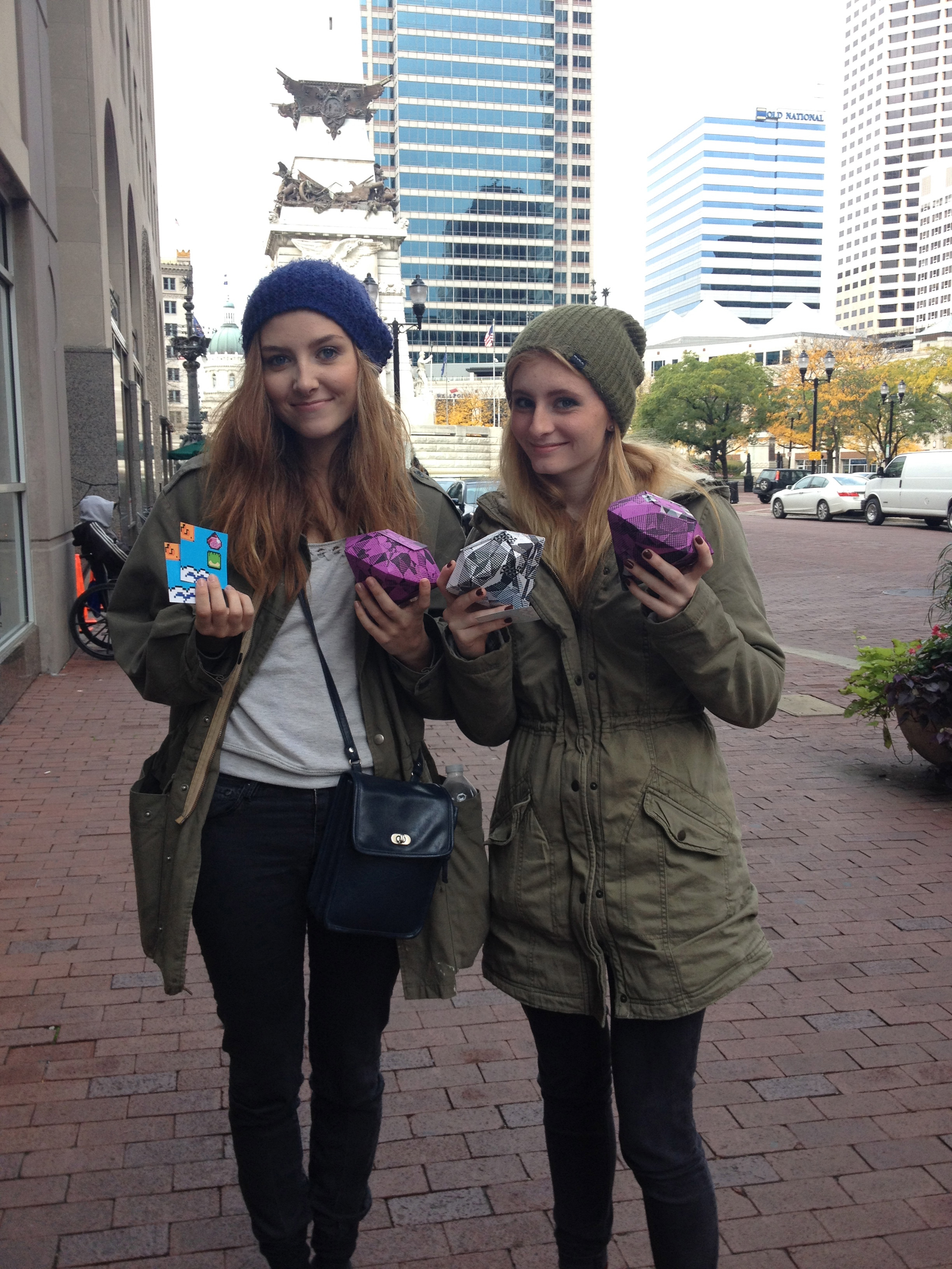 I gave away over 200 gems and stickers during the Art in Odd Places Festival!