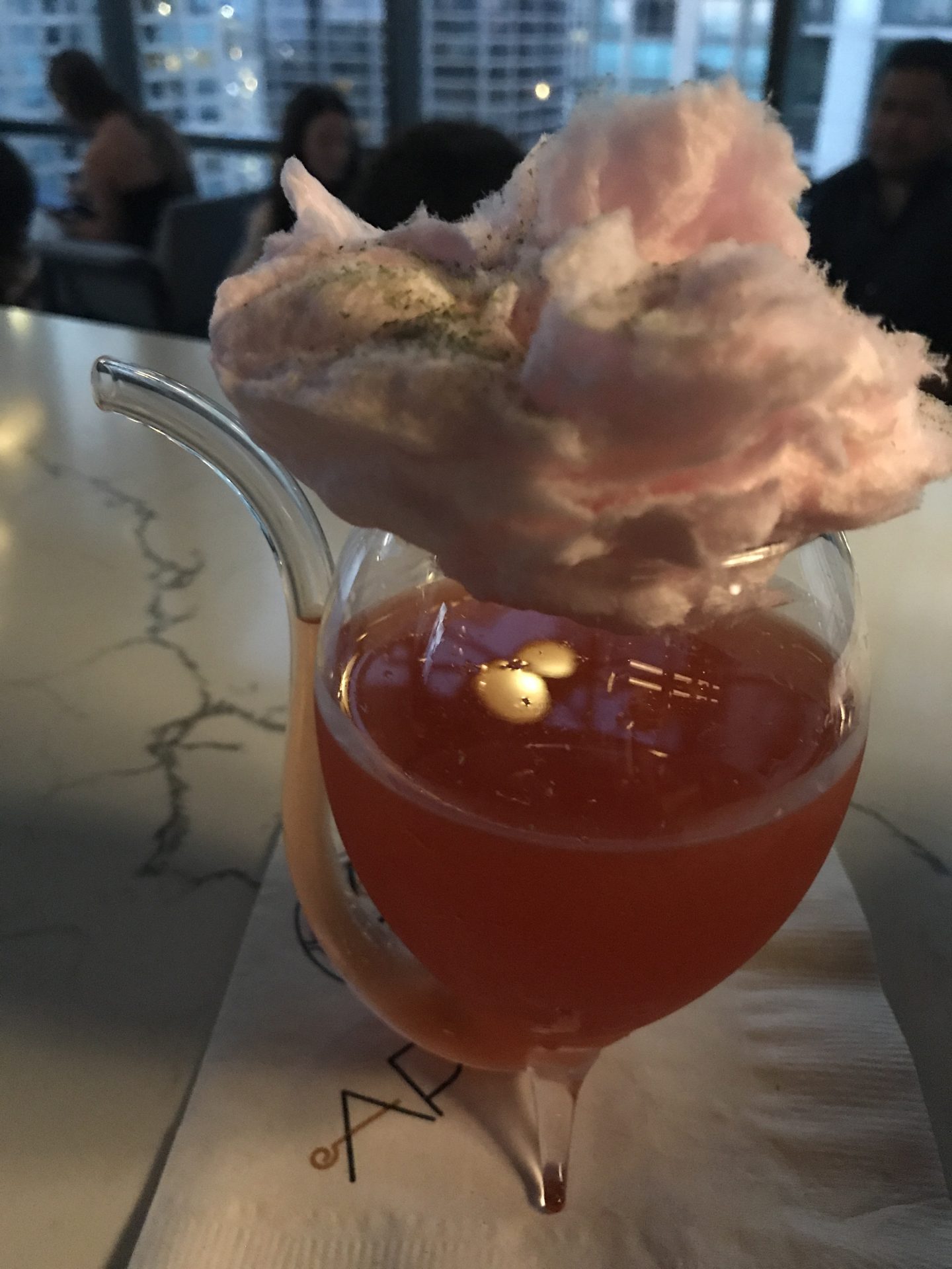 A specialty cocktail from Apogee