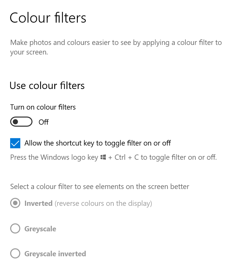 Windows shortcut to invert colours that works — Jack Vanlightly