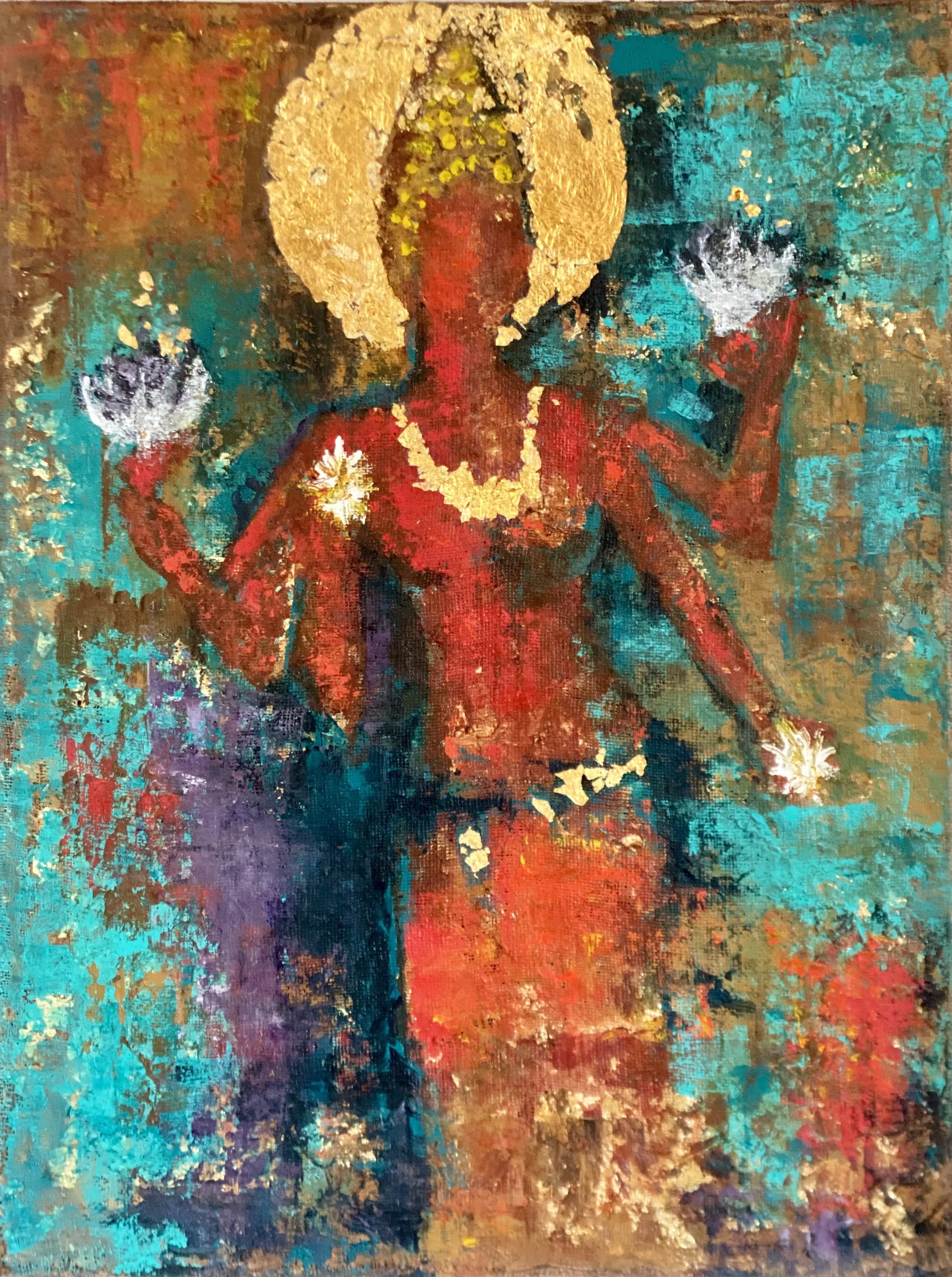   Dancing with the Stars -
  Oils on canvas and gauze.