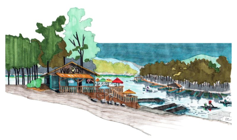 Waypoint at DeSoto Marina at Hot Springs Village, Arkansas (Variation 2: color-oriented vision)
