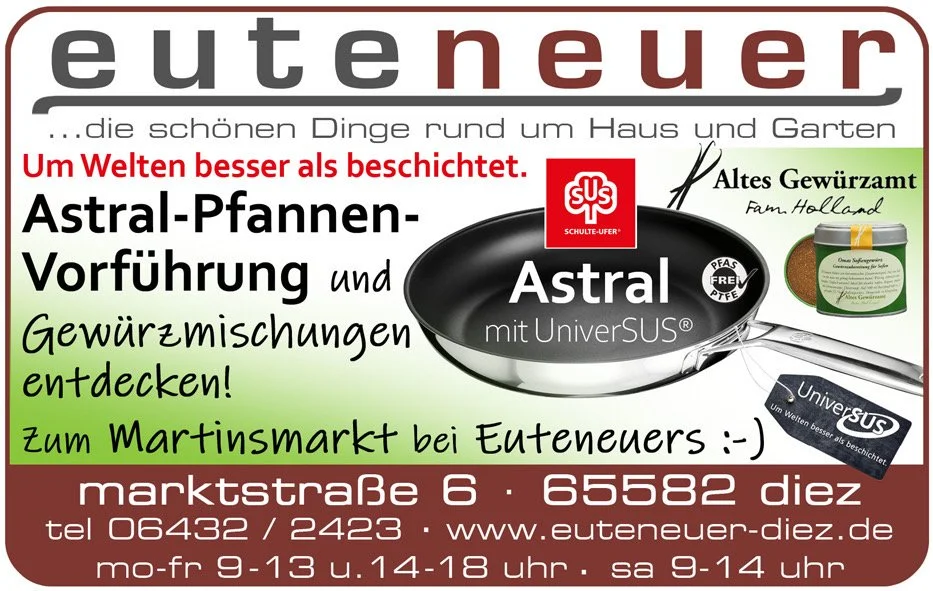 9.11.: MARTINSMARKT + VERKAUFSOFFENER SONNTAG in Diez