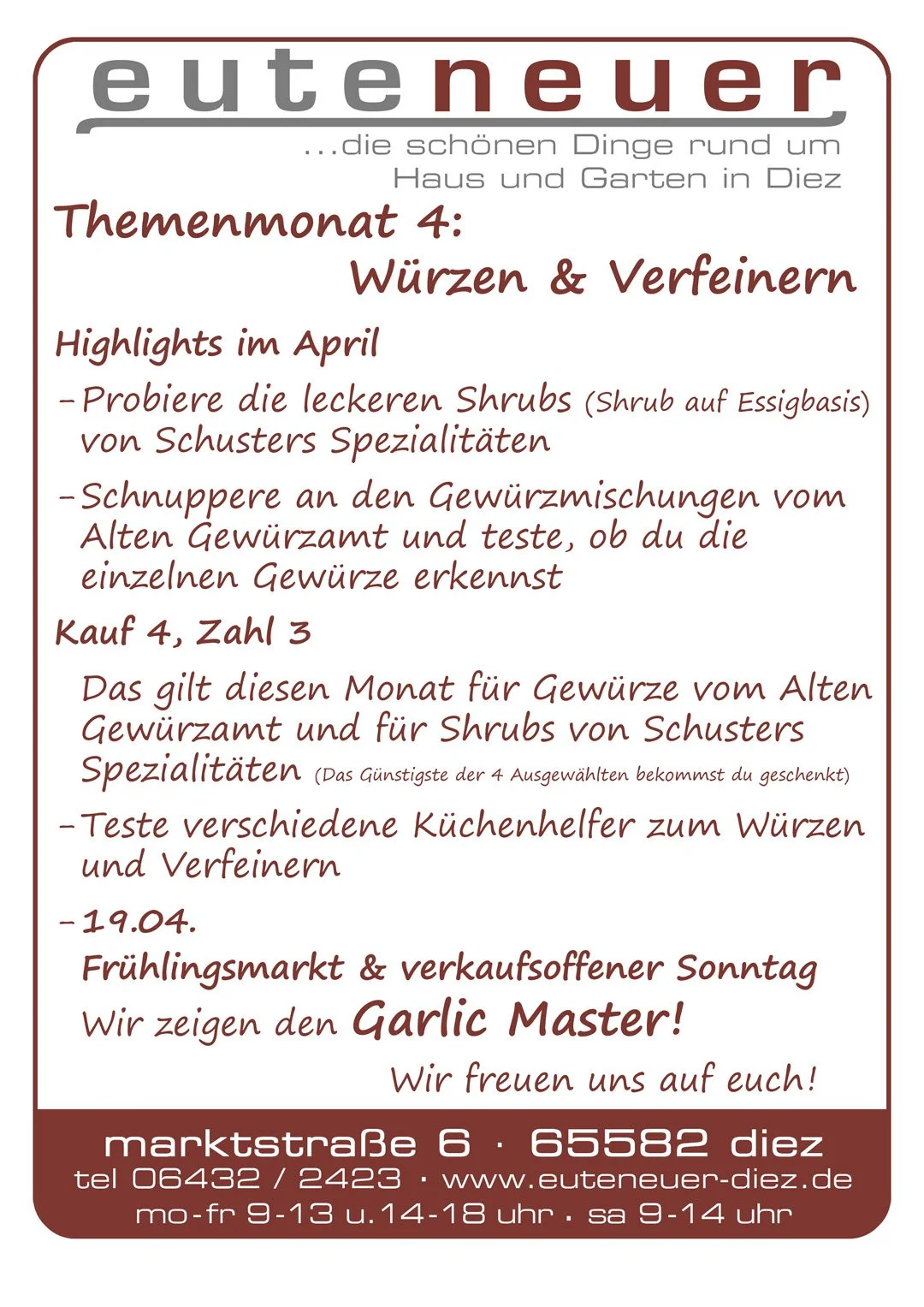 Highlights im April