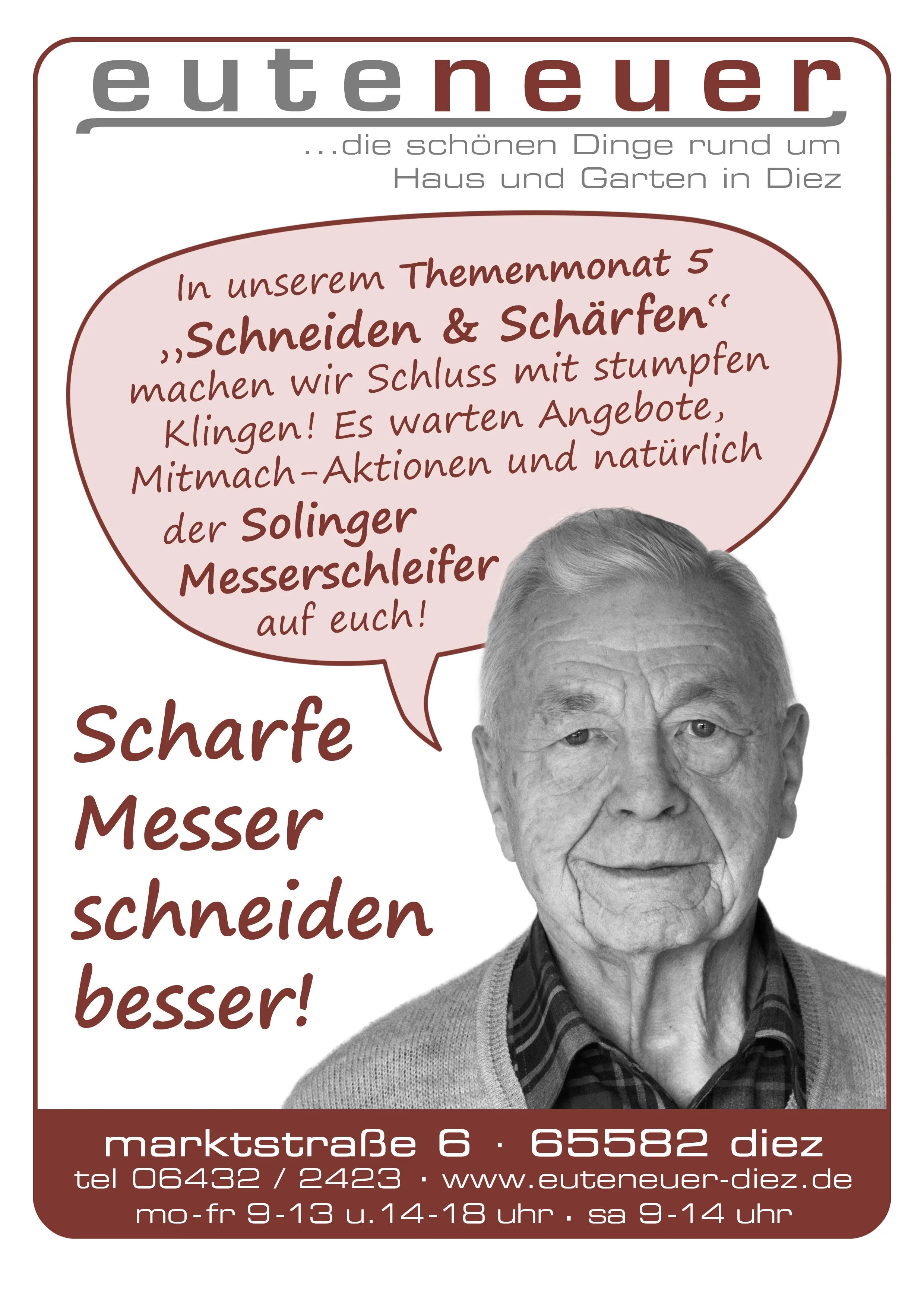 Themenmonat Mai: schneiden und schärfen