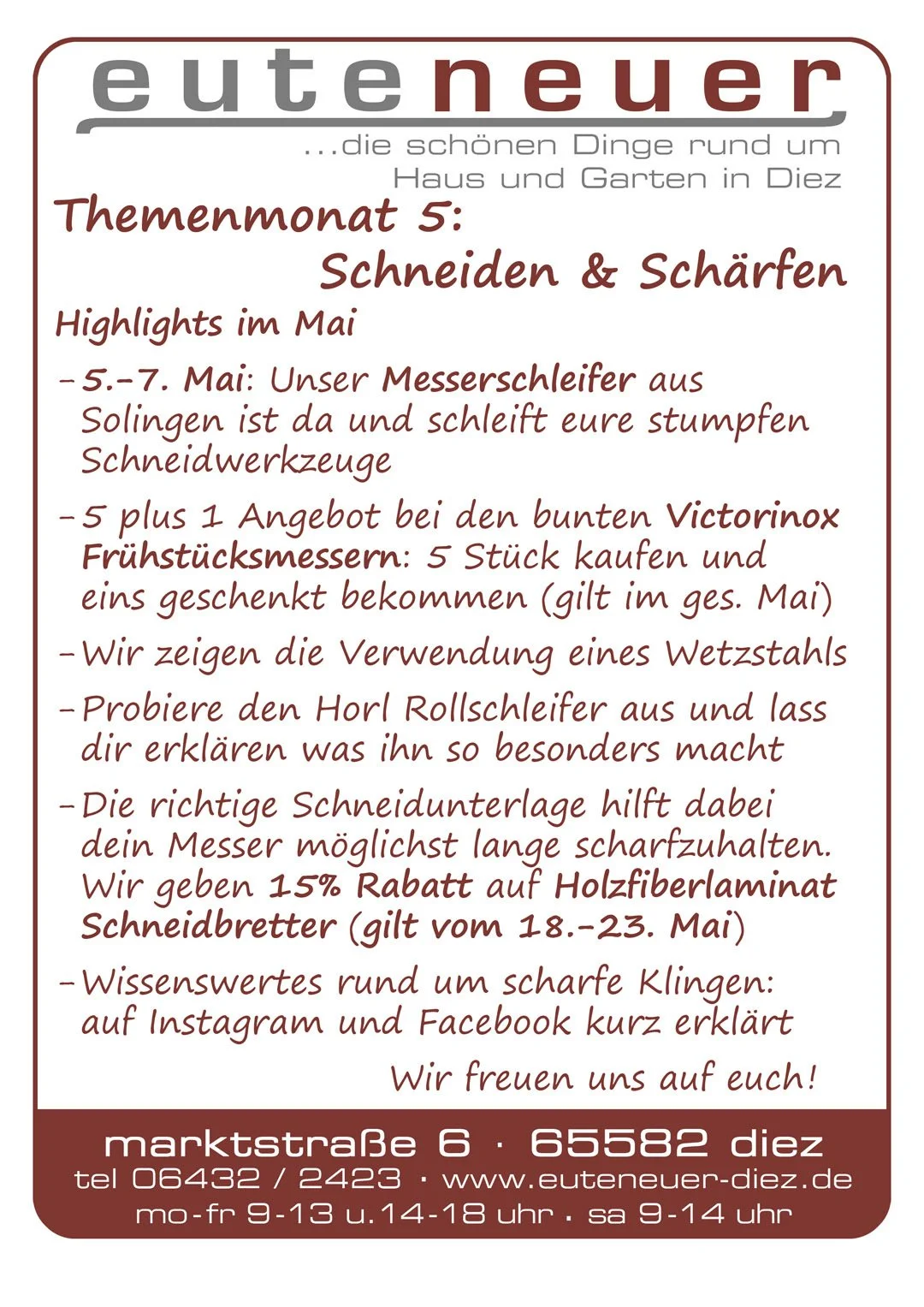 Highlights im Mai