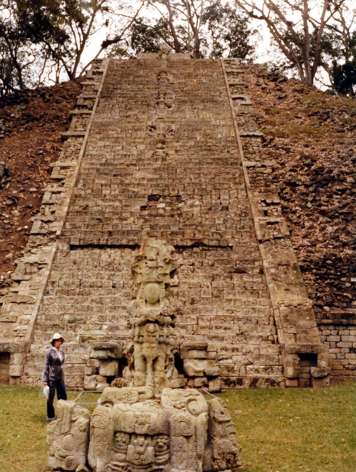 The famous hieroglyphic stairway - Copán ruins, Honduras