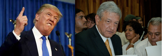 Donald Trump, American 2016 presidential candidate, and Andrés Manuel López Obrador, Mexican 2018 presidential candidate.