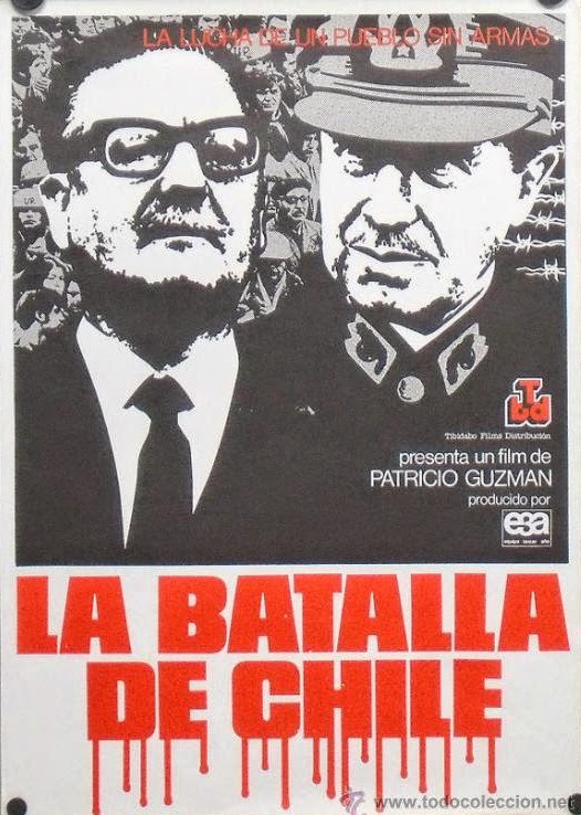 Ad for a film on political tensions between left and right in Chile, early 1970s