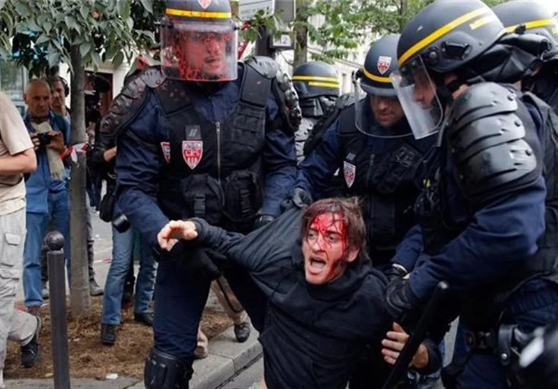 Labor protest, France, 2016