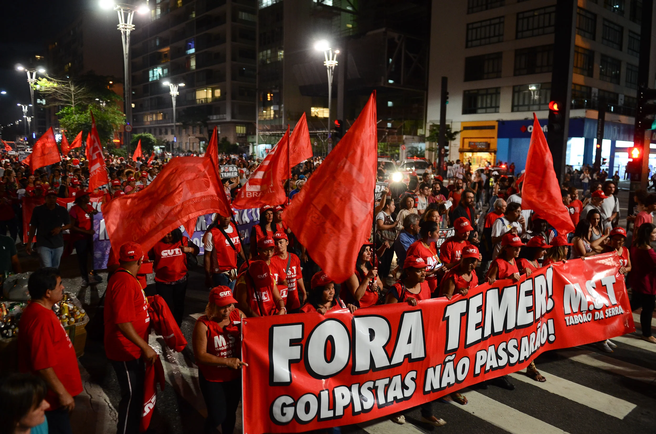 Protest against President Michel Temer