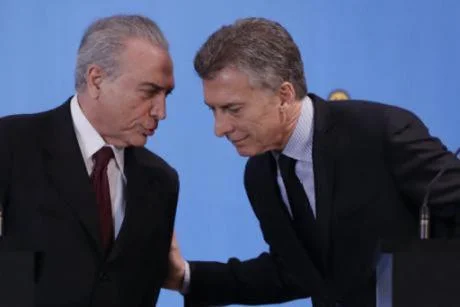 Brazilian President Michel Temer and Argentine President Mauricio Macri