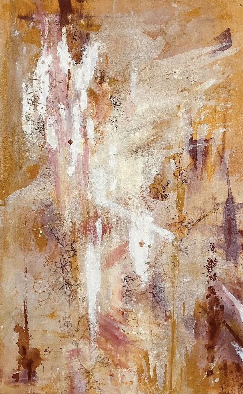  Florals in “male” | 20× 36 | mixed media | 2022 