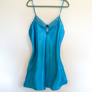 Boudoir - Teal Satin Chemise