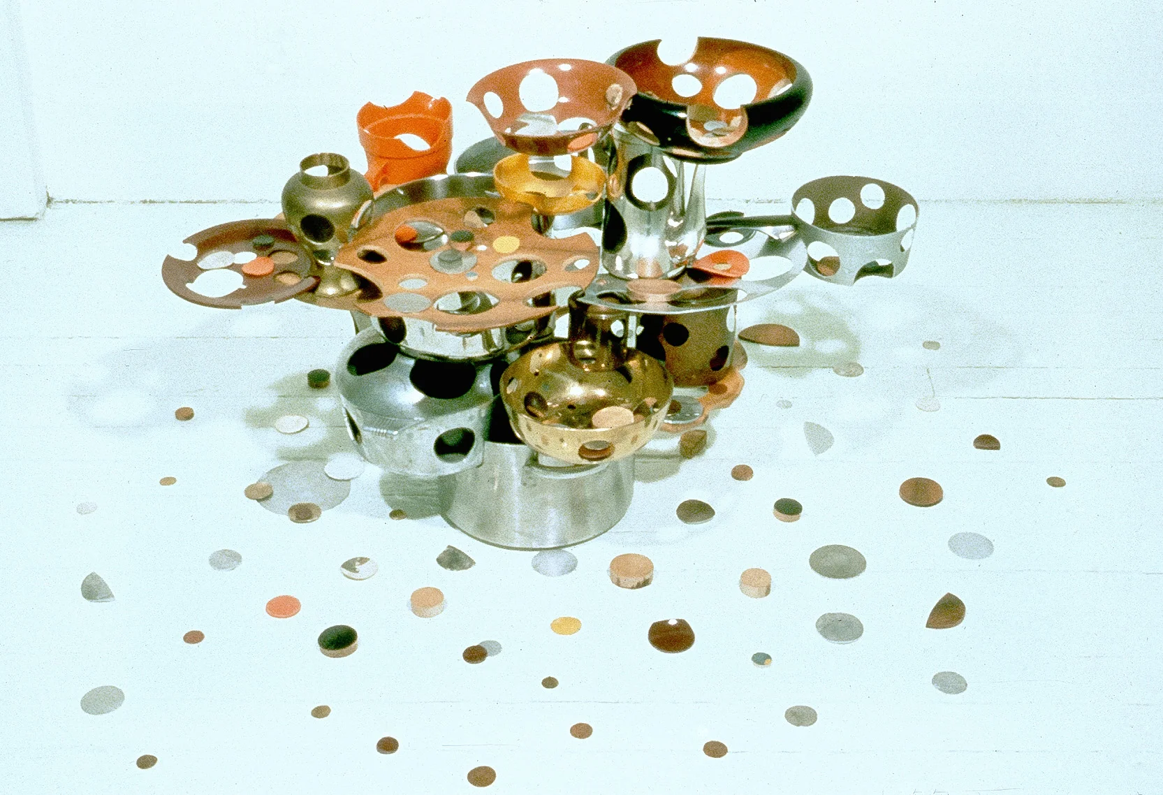 Trickle Down, 1997, mixed material, 26x55x48"