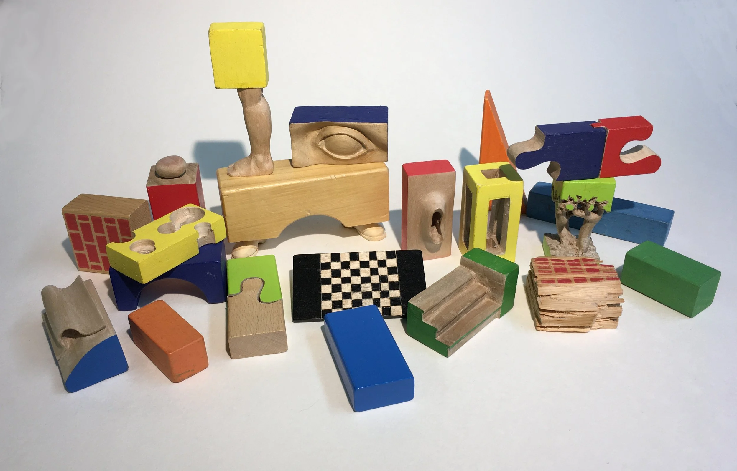 Templates (Blocks), 2024-(ongoing), hardwood children's blocks, dimensions variable.