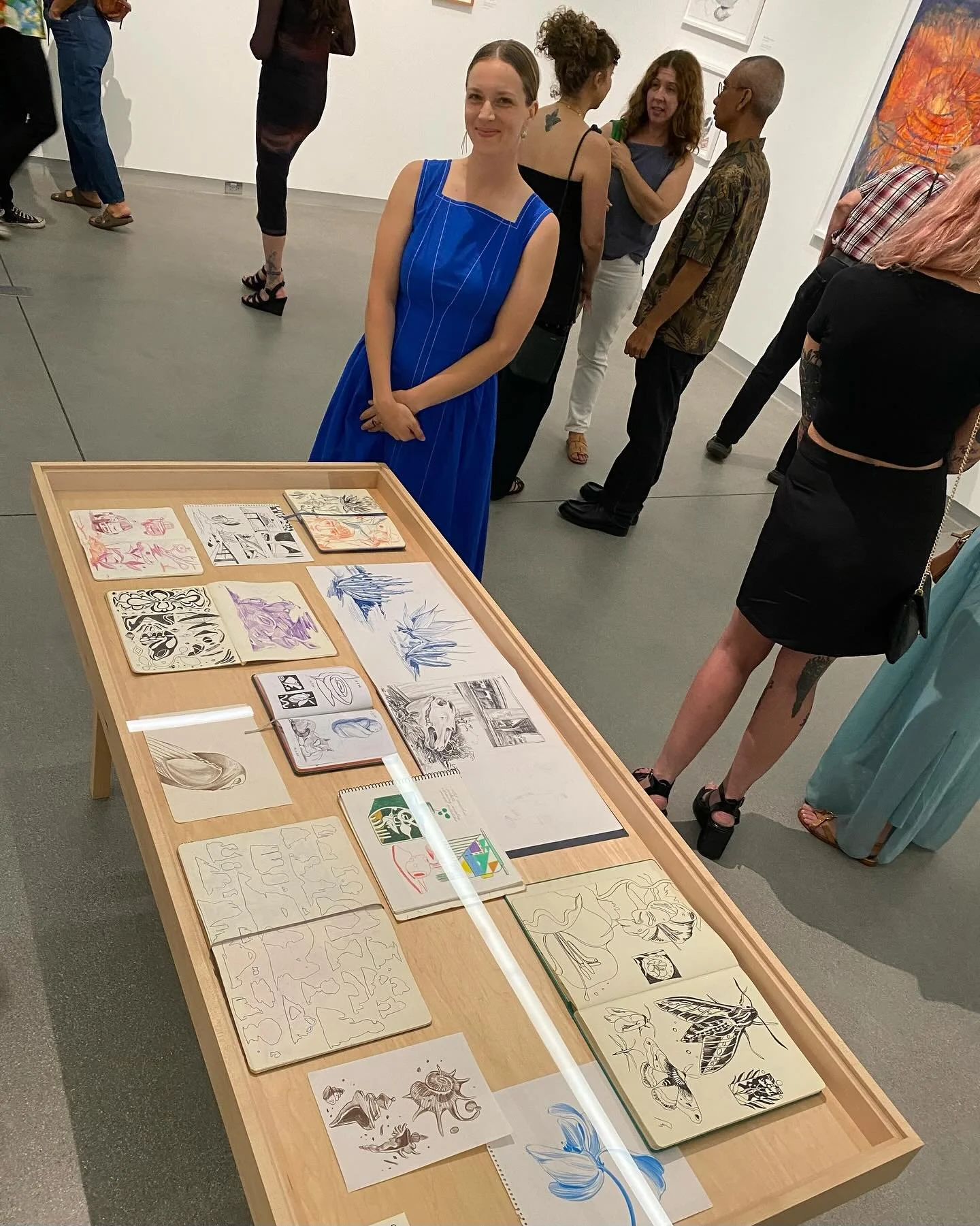 I&rsquo;m incredibly honored to have a selection of my sketchbooks on display at @bentonatpomona in 
LINE, SMUDGE, SHADE Contemporary Drawing in Our Los Angeles and for my drawings to be represented amongst an awesome group of fellow L.A. artists &bu