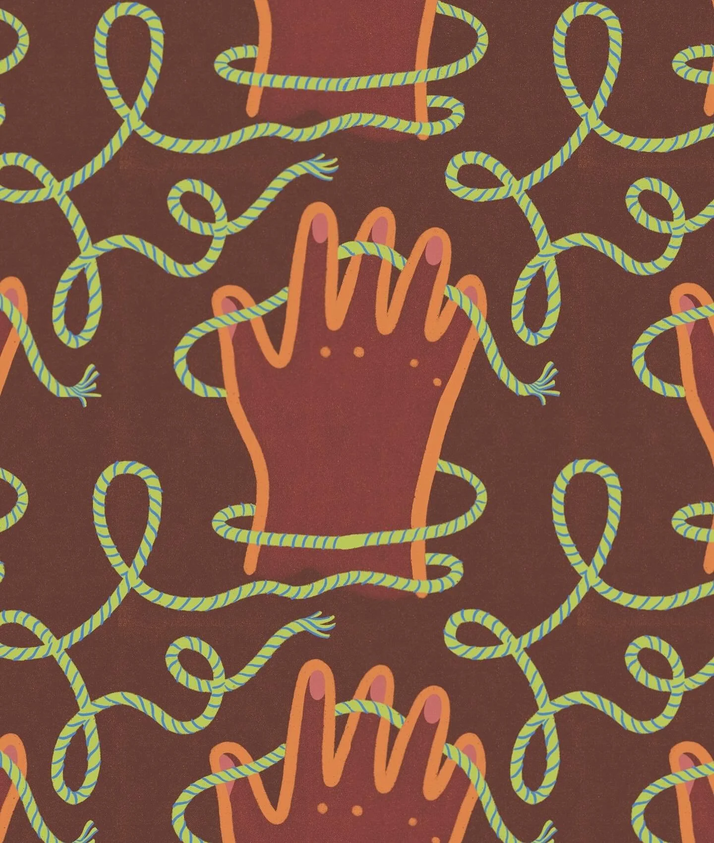 Day 9 - Rope 
#peachtober25rope #peachtober25 #patterndesign