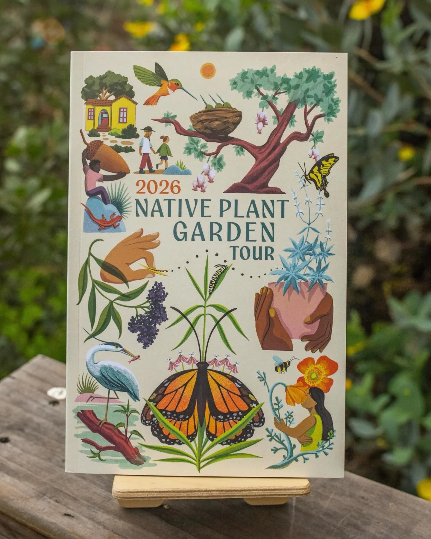 I&rsquo;m so grateful I was asked by @theodorepayne to create the artwork for this year&rsquo;s 2026 Native Plant Garden Tour (tickets still available!) used for their promo, booklet, and merch. 

When they came to me with this year&rsquo;s theme - H