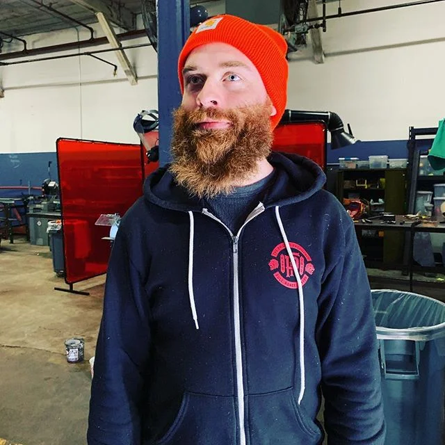 The result when a bearded man finishes up at the end of a long day at the shop, wearing a dust mask the whole time. I had to take a knee I was laughing so hard.