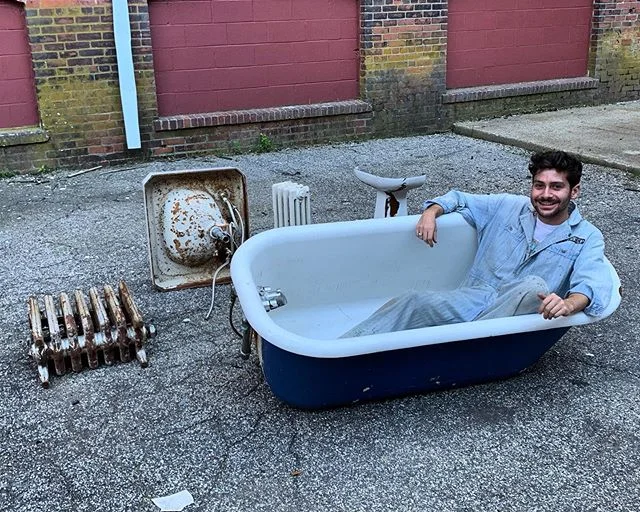 I&rsquo;m happy to introduce my new (and very 1st) Summer Artist-in-Residence, @tmpilnik! Here&rsquo;s to the end of Day 1...hoarded cast iron pieces moved to the smashing area.