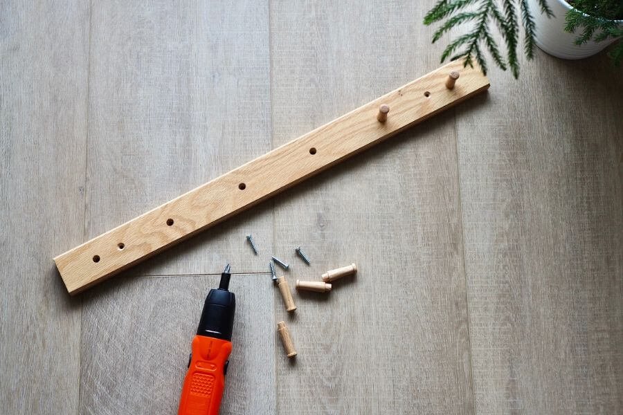 玄関にバッグの置き場所作ってみたらスッキリ快適！