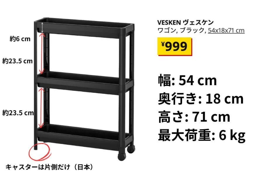 IKEAのVESKENワゴンがはまらない!? 組み立てのコツと買って満足の理由