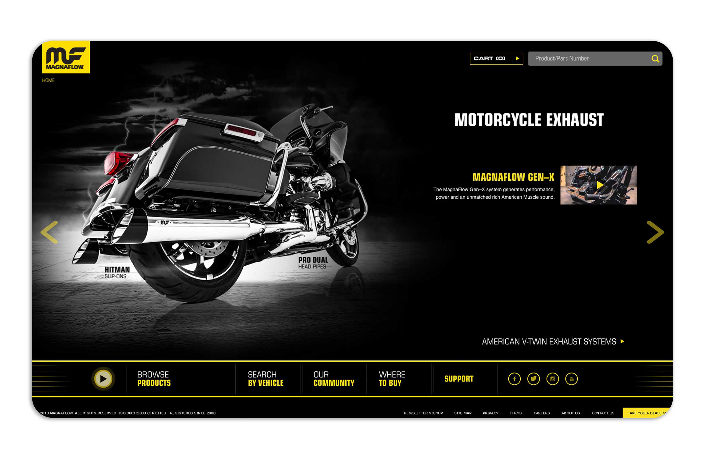 Francisco Anduiza, Jr., Senior Graphic Designer, MagnaFlow motorcycle performance division landing page design
