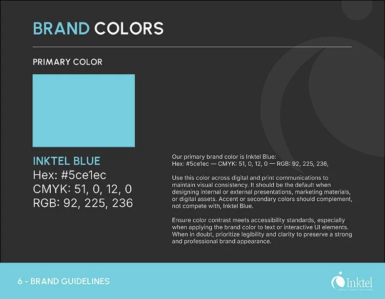 Francisco Anduiza, Jr., Inktel Brand Guidelines