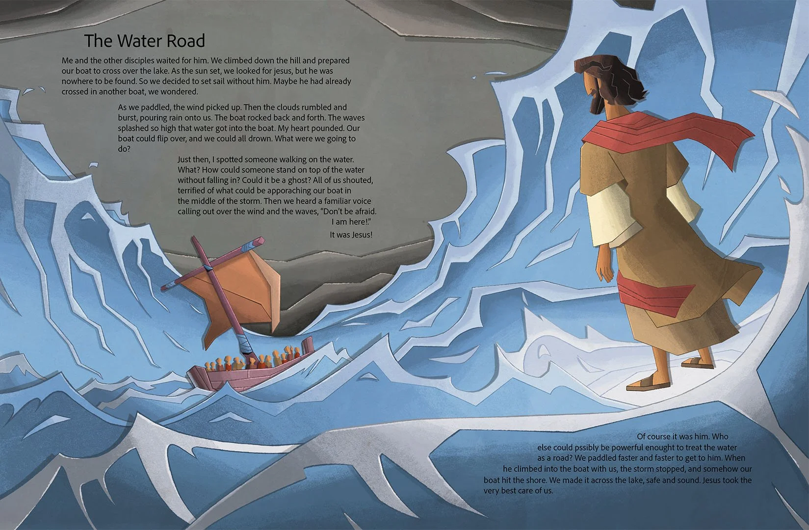 Color artwork by Francisco Anduiza, Jr. for the Light of the World Bible Storybook.