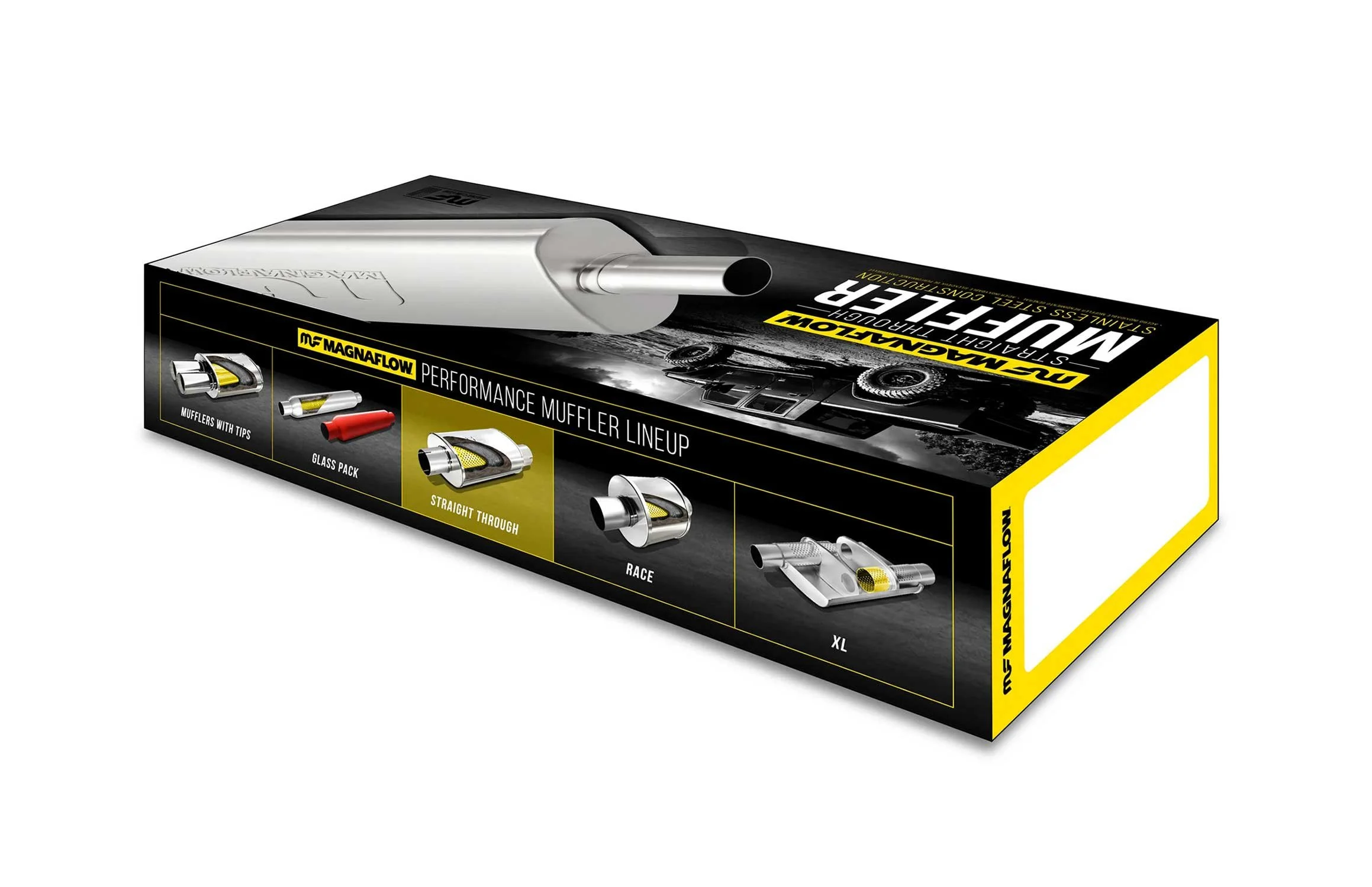 Francisco Anduiza, Jr., Senior Graphic Designer, MagnaFlow muffler packaging side panel graphic design detail