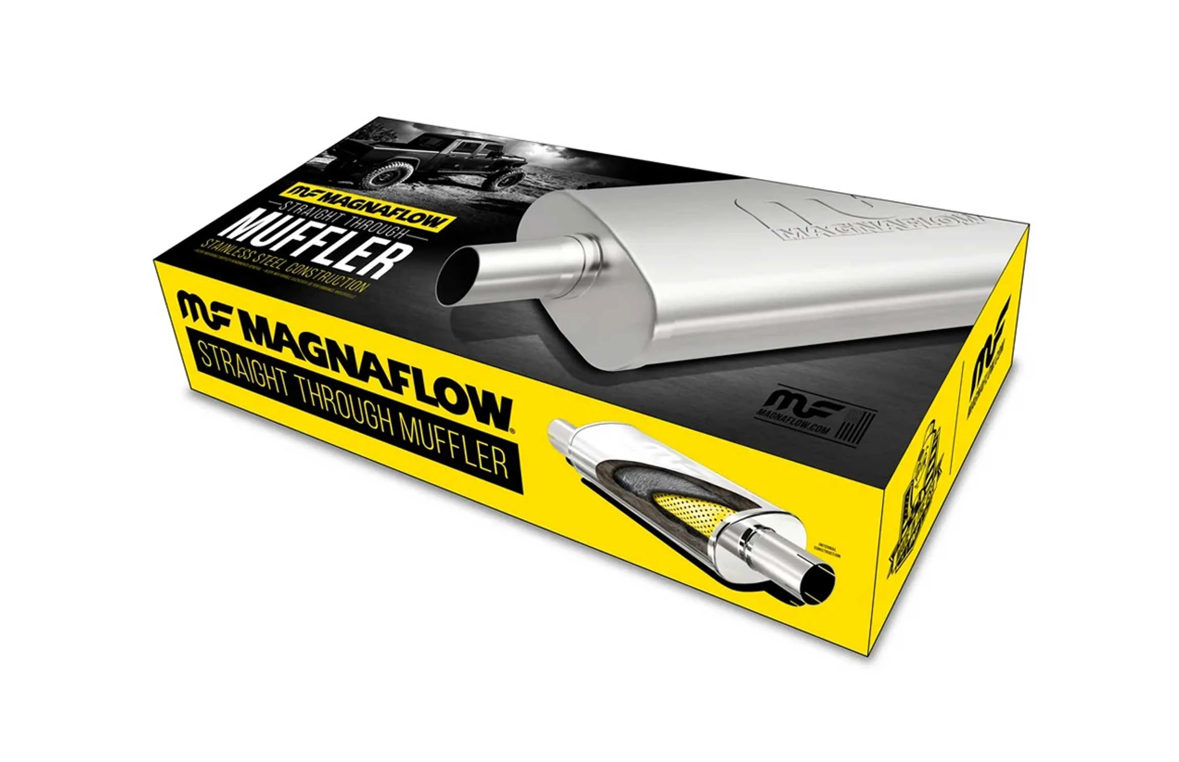 Francisco Anduiza, Jr., Senior Graphic Designer, MagnaFlow performance muffler packaging box design front view