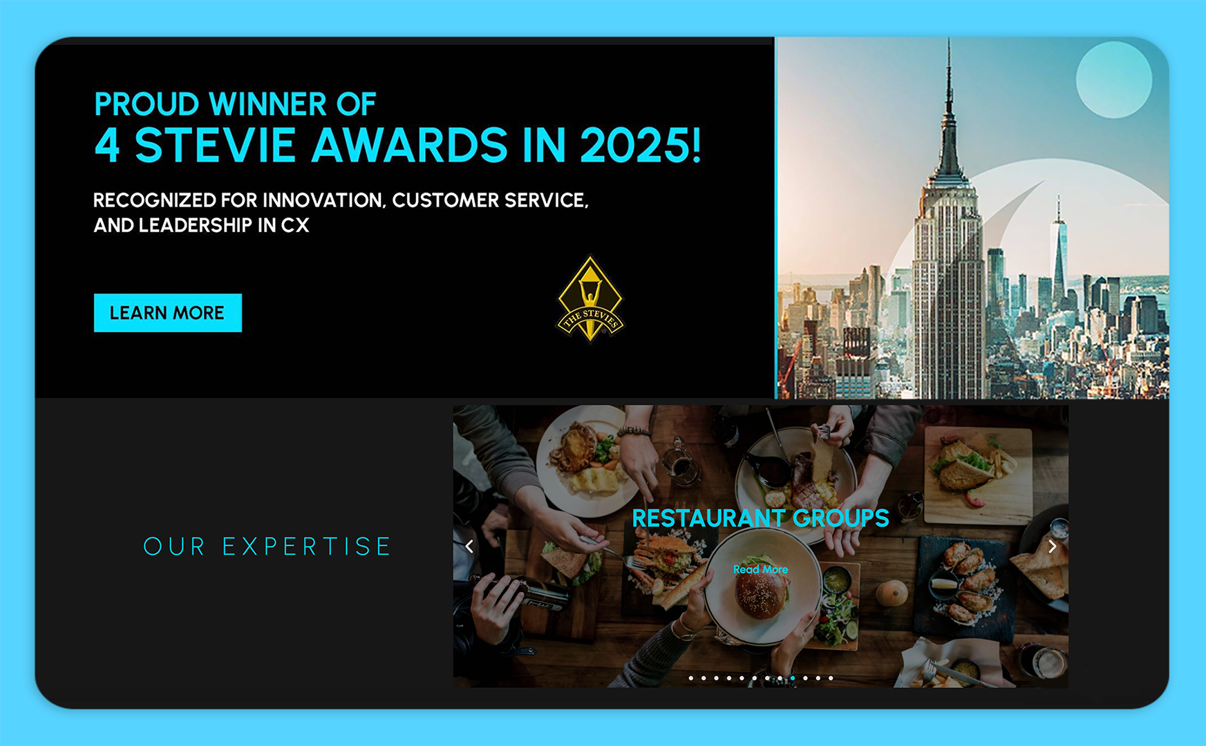 Francisco Anduiza, Jr., Senior Graphic Designer, Inktel website internal page layout