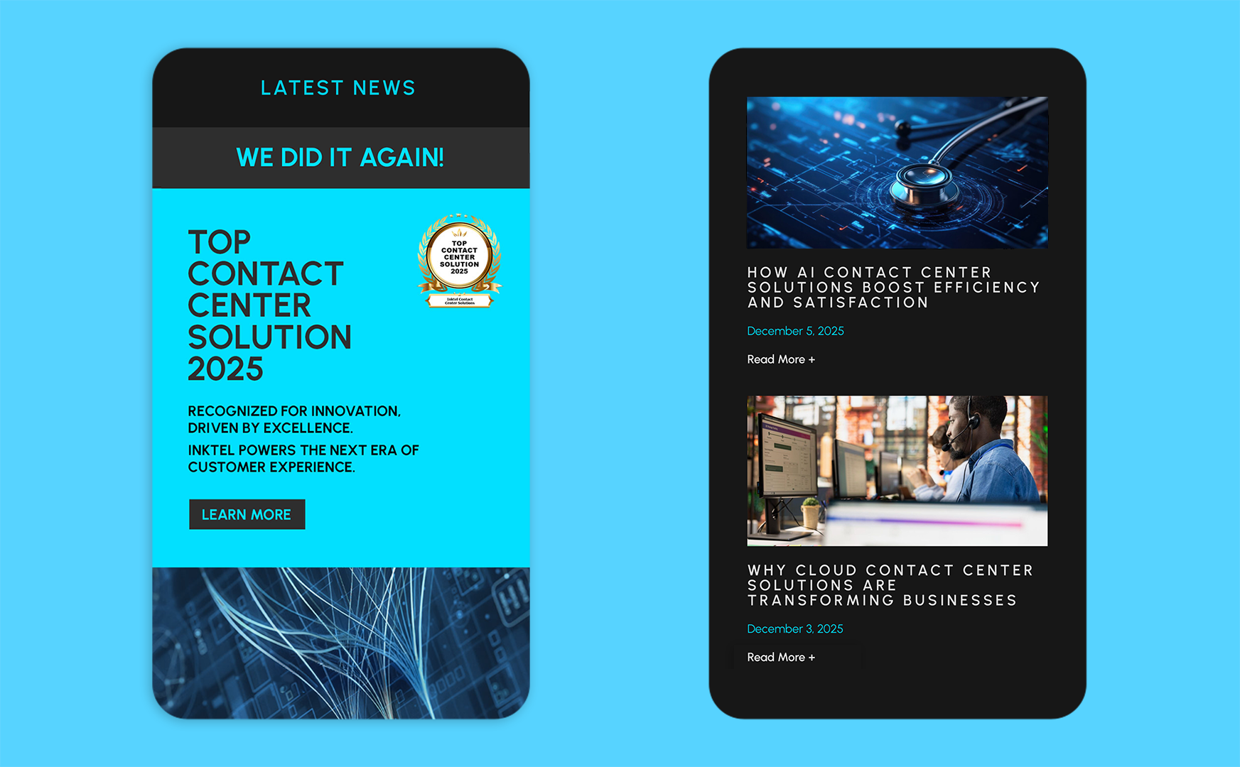 Francisco Anduiza, Jr., Senior Graphic Designer, Inktel website responsive mobile design