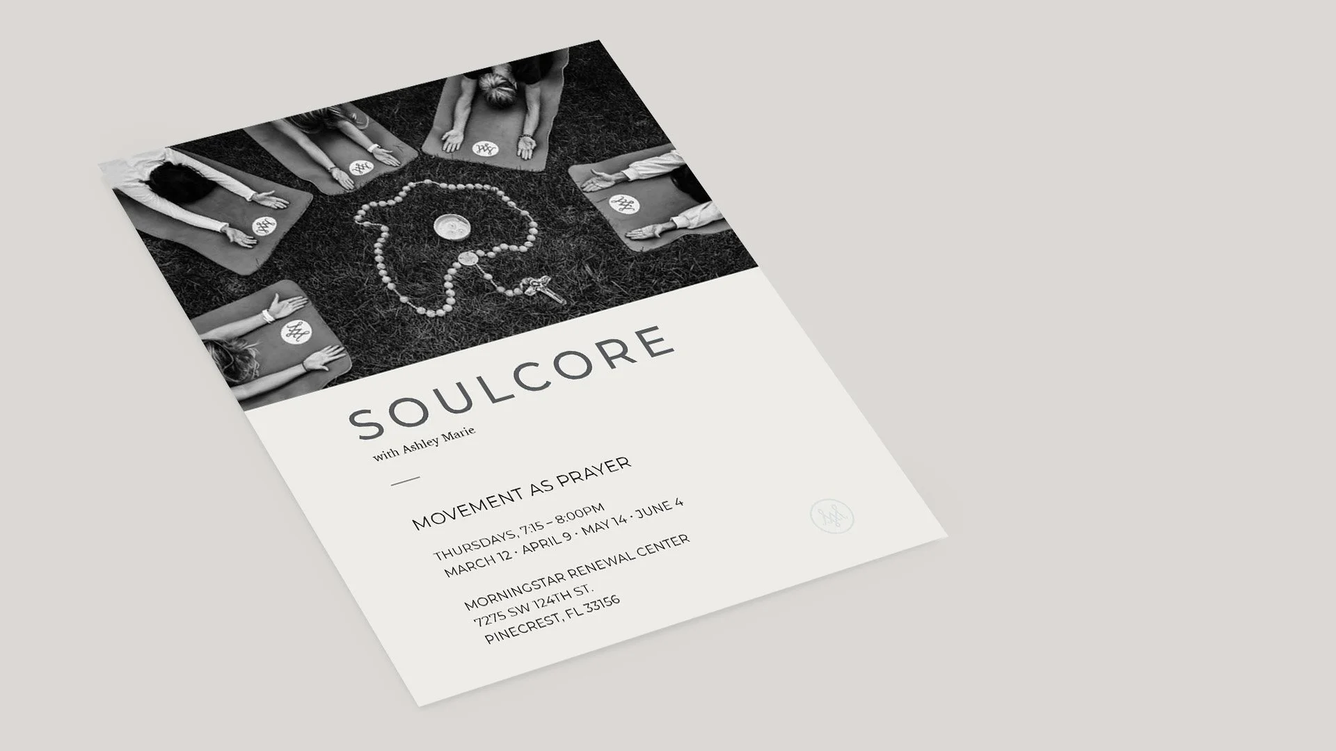 SoulCore event flyer design for Catholic movement and prayer experience by Francisco Anduiza Jr
