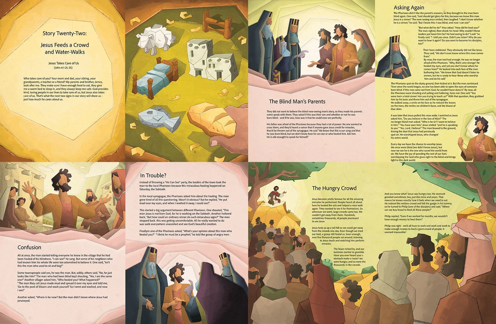Digital painting and color artwork by Francisco Anduiza, Jr. for the Light of the World Bible Storybook.