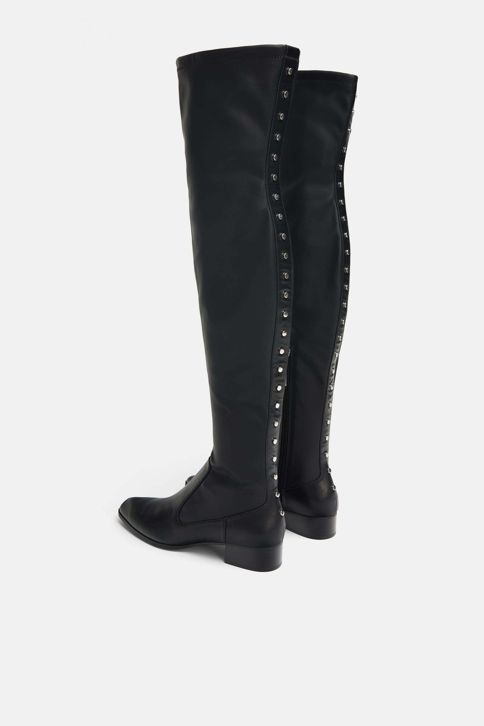 black thigh high boots for thick thighs