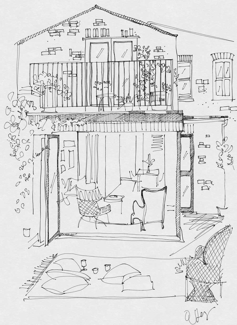 A two-story outdoor space just in time for June.