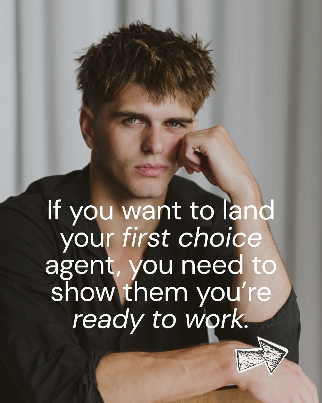 Once again for the people at the back... A professional headshot shows you're ready to work and you're taking this seriously. And that makes getting in with your first choice agency one step easier.⁠
⁠
As evidenced by the phenomenal Johnny who signed